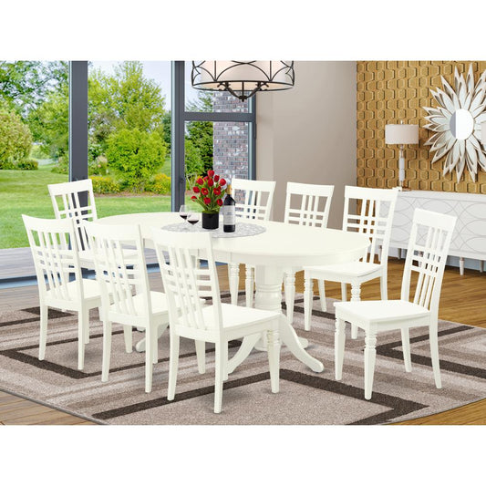 Dining Room Set Linen White VALG9-LWH-W By East West Furniture | Dining Sets | Modishstore