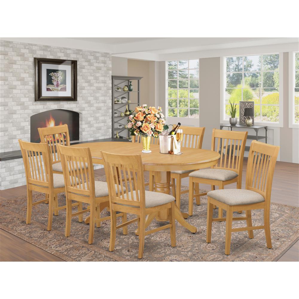 9 Pc Table And Chairs Set - Small Kitchen Table And 8 Dining Chairs By East West Furniture | Dining Sets | Modishstore - 2