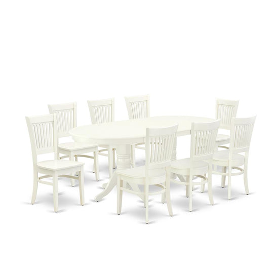 9-Pc Kitchen Table Set- 8 Mid Century Chair By East West Furniture | Dining Sets | Modishstore