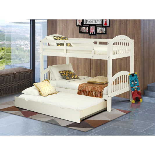 Youth Bunk Bed White VEB-05-TU By East West Furniture | Beds | Modishstore