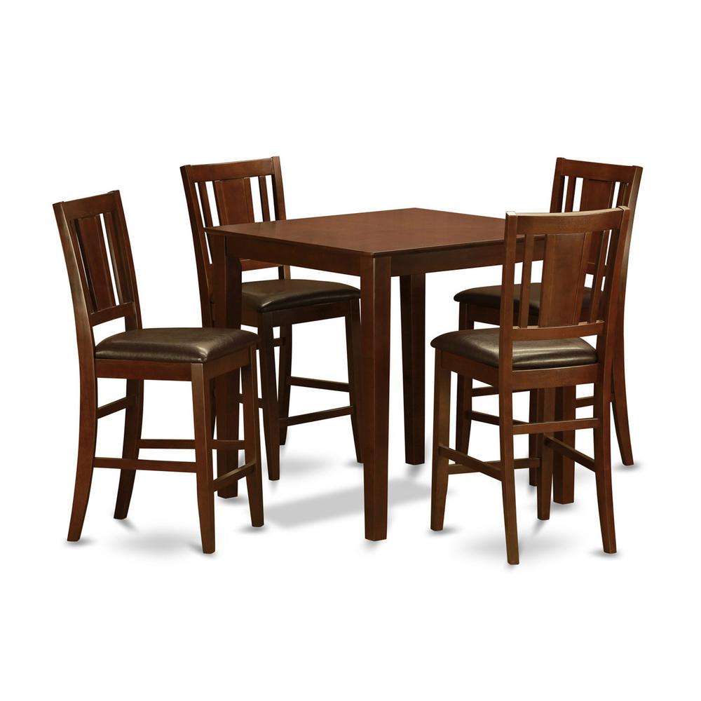 5 Pc Pub Table Set-Counter Height Table And 4 Stools. By East West Furniture | Bar Stools & Table | Modishstore - 2