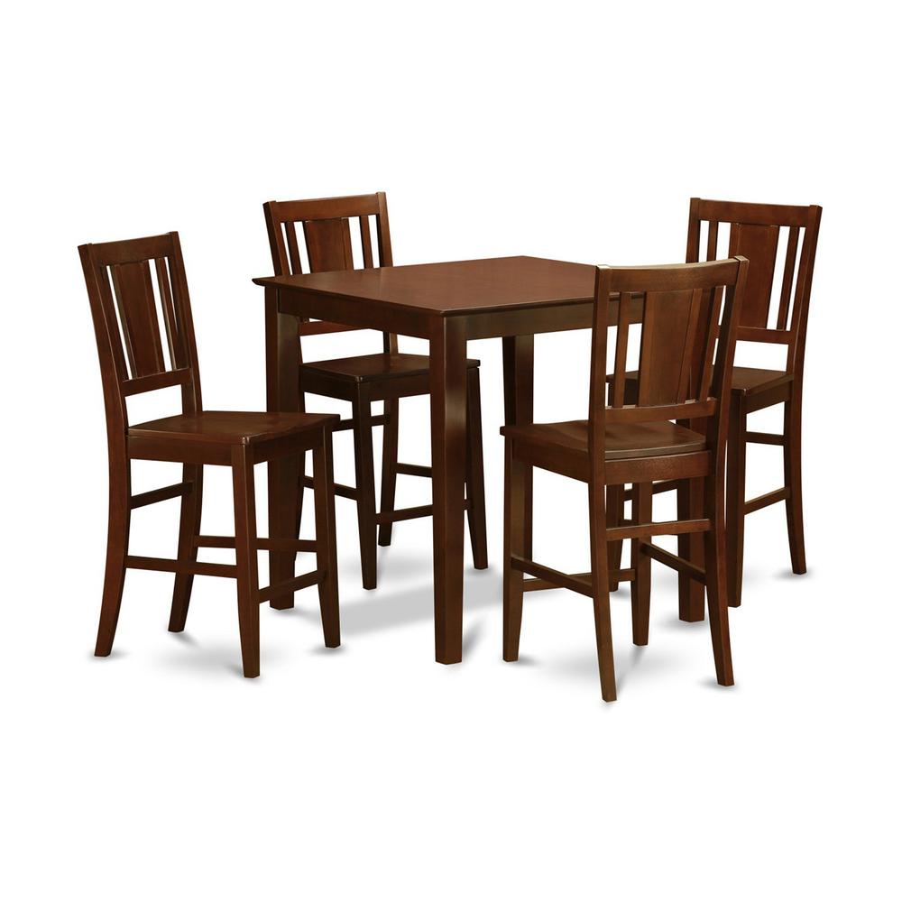5 Pc Counter Height Dining Set-Counter Height Table And 4 Kitchen Chairs. By East West Furniture | Dining Sets | Modishstore - 2