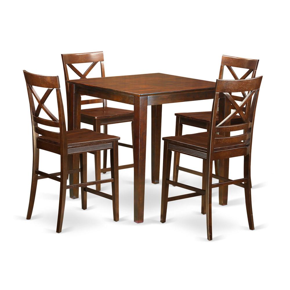 5 Pc Counter Height Dining Room Set-Pub Table And 4 Dinette Chairs. By East West Furniture | Bar Stools & Table | Modishstore - 2