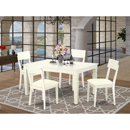 Dining Room Set Linen White WEAD5 - LWH - LC By East West Furniture | Dining Sets | Modishstore