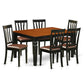 7 Pc Kitchen Table Set With A Dining Table And 6 Leather Kitchen Chairs In Black By East West Furniture - Wean7-Bch-Lc | Dining Sets | Modishstore - 2