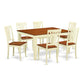 7 Pc Kitchen Table Set With A Dinning Table And 6 Wood Dining Chairs In Buttermilk And Cherry By East West Furniture - Weav7-Bmk-W | Dining Sets | Modishstore - 2