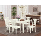 Dining Room Set Linen White WEAV7-LWH-W By East West Furniture | Dining Sets | Modishstore