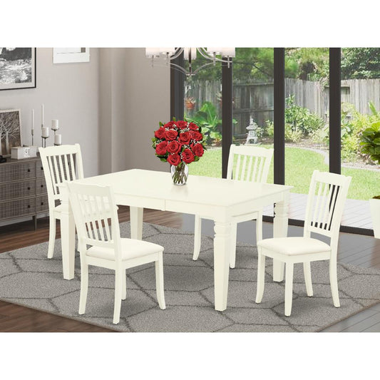 Dining Room Set Linen White WEDA5 - WHI - C By East West Furniture | Dining Sets | Modishstore