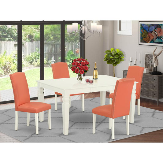 Dining Room Set Linen White WEEN5 - LWH - 78 By East West Furniture | Dining Sets | Modishstore