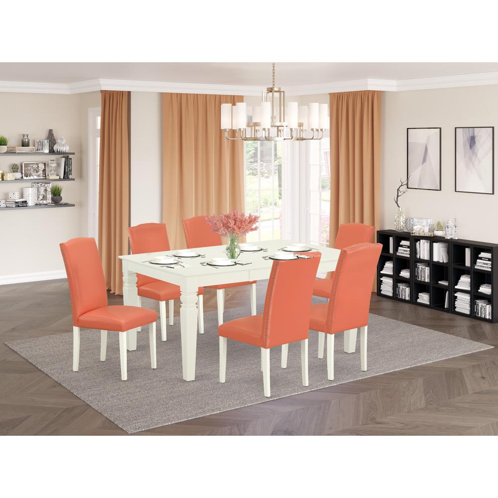 Dining Room Set Linen White WEEN7-LWH-78 By East West Furniture | Dining Sets | Modishstore