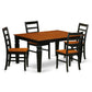 5 Pc Dinette Set With A Dining Table And 4 Wood Dining Chairs In Black By East West Furniture - Wepf5-Bch-W | Dining Sets | Modishstore - 2