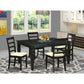 5 Pc Small Kitchen Table Set - Table And 4 Dining Chairs By East West Furniture - Wepf5-Blk-C | Dining Sets | Modishstore - 2
