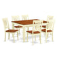 7 Pc Kitchen Table Set With A Dining Table And 6 Wood Kitchen Chairs In Buttermilk And Cherry By East West Furniture - Wepl7-Bmk-W | Dining Sets | Modishstore - 2