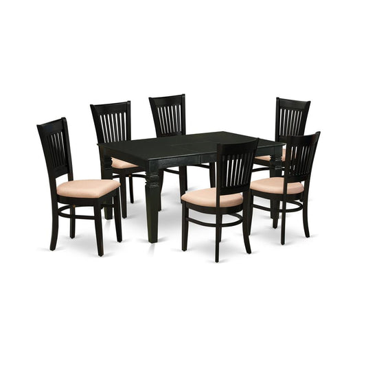 Dining Table - Table Leg Dining Chairs WEVA7 - BLK - C By East West Furniture | Dining Sets | Modishstore