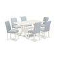 7-Piece Kitchen Table Set Includes 6 Dining Chairs By East West Furniture | Dining Sets | Modishstore