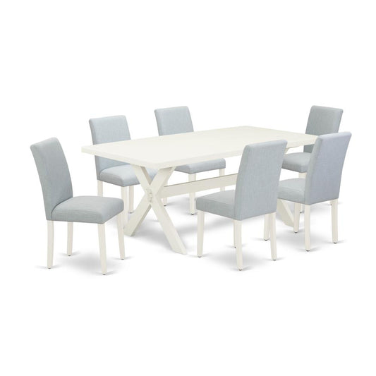 7-Pc Dining Room Table Set Includes 6 Dining Chairs By East West Furniture | Dining Sets | Modishstore