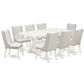 9-Piece Kitchen Table Set Consists Of 8 White Pu Leather Dining Room Chairs Button Tufted By East West Furniture | Dining Sets | Modishstore
