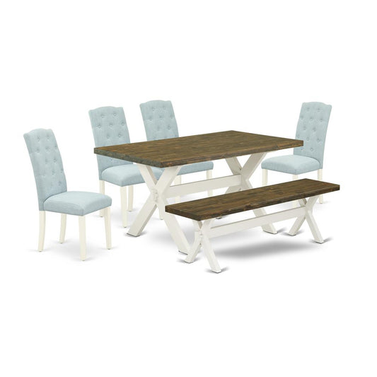 6-Pc Kitchen And Dining Room Set- 4 Parson Chairs By East West Furniture | Dining Sets | Modishstore