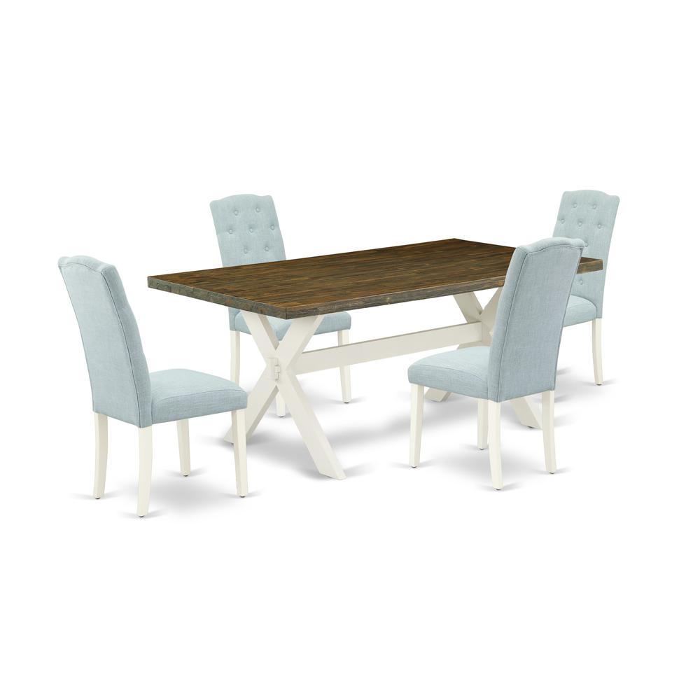 5-Piece Dining Room Set- 4 Dining Chair By East West Furniture | Dining Sets | Modishstore