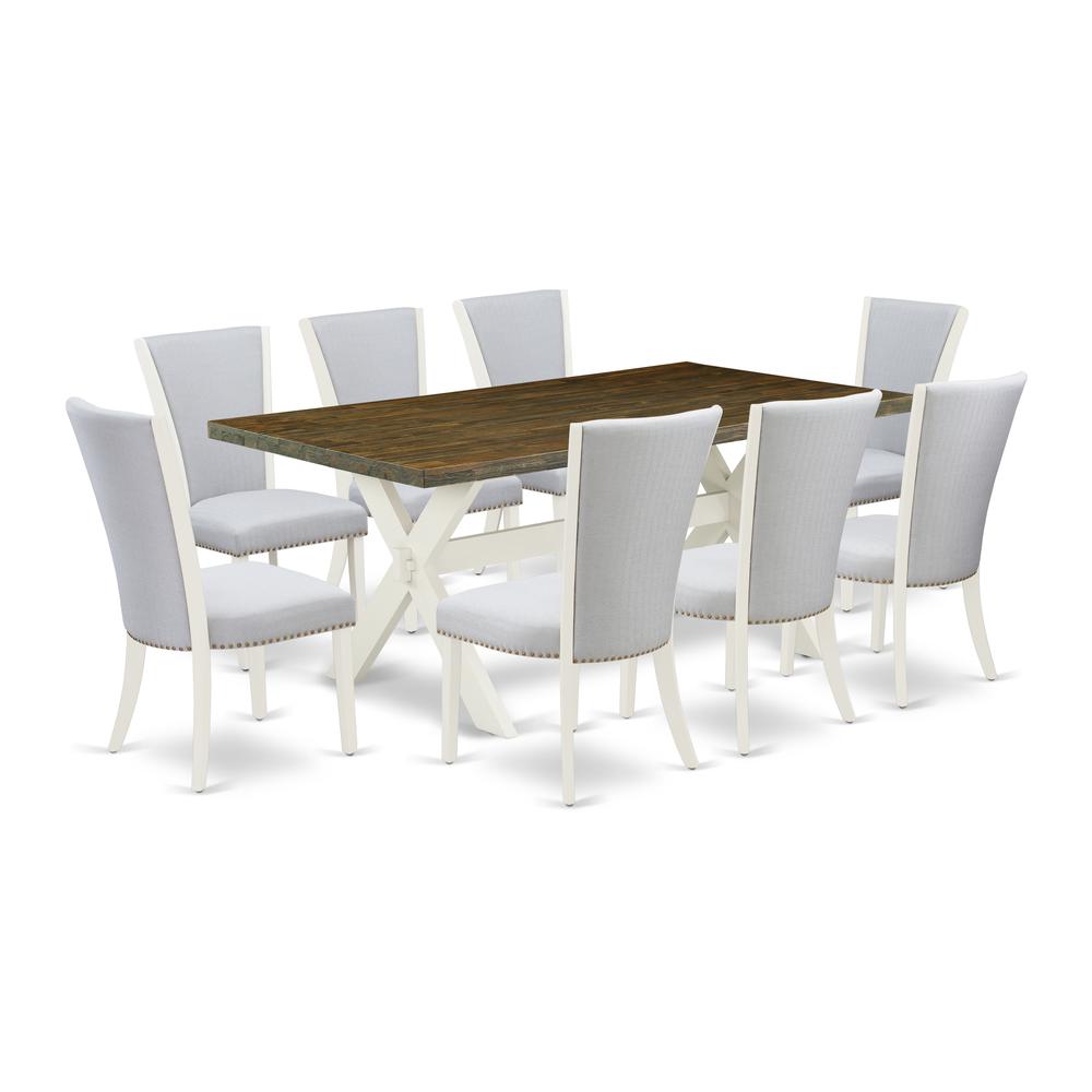 9-Pc Dining Table Set Consists Of 8 Dining Chairs By East West Furniture | Dining Sets | Modishstore