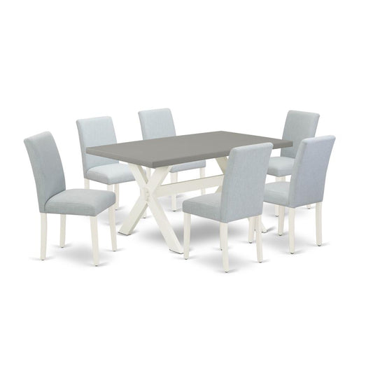7-Piece Dining Room Table Set Includes 6 Kitchen Chairs By East West Furniture | Dining Sets | Modishstore