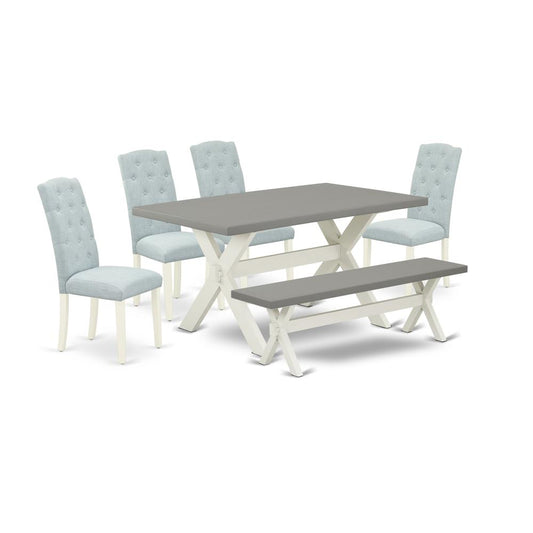 6-Pc Kitchen Dining Room Set- 4 Dining Room Chairs By East West Furniture | Dining Sets | Modishstore