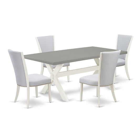 5-Pc Dinette Set Includes 4 Dining Room Chairs By East West Furniture | Dining Sets | Modishstore