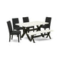 6-Pc Dinette Room Set- 4 Parson Dining Chairs By East West Furniture | Dining Sets | Modishstore