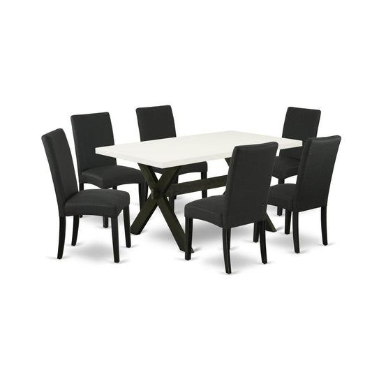 7-Piece Dining Room Table Set- 6 Dining Chair By East West Furniture | Dining Sets | Modishstore