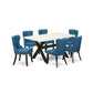 7-Pc Dining Table Set- 6 Parson Chairs By East West Furniture | Dining Sets | Modishstore
