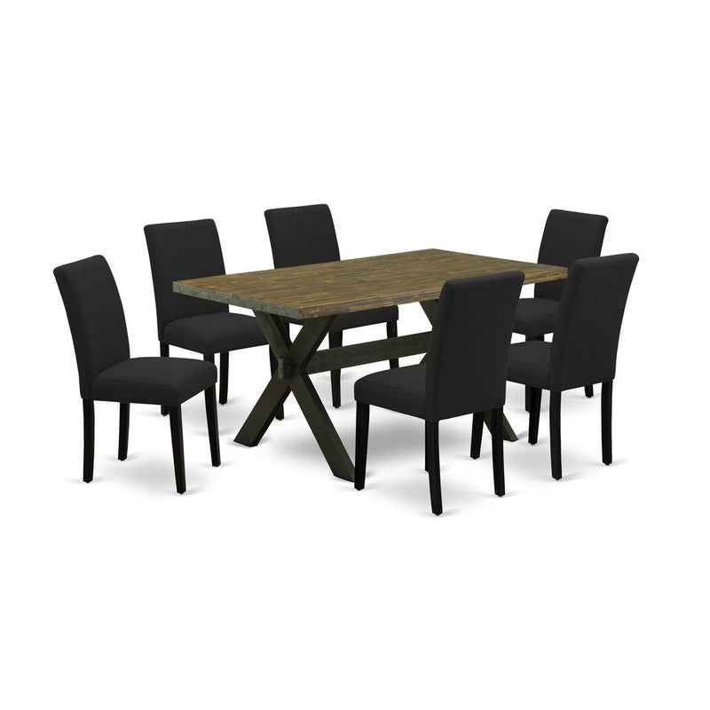 7-Pc Kitchen Dining Table Set Includes 6 Dining Chairs By East West Furniture | Dining Sets | Modishstore