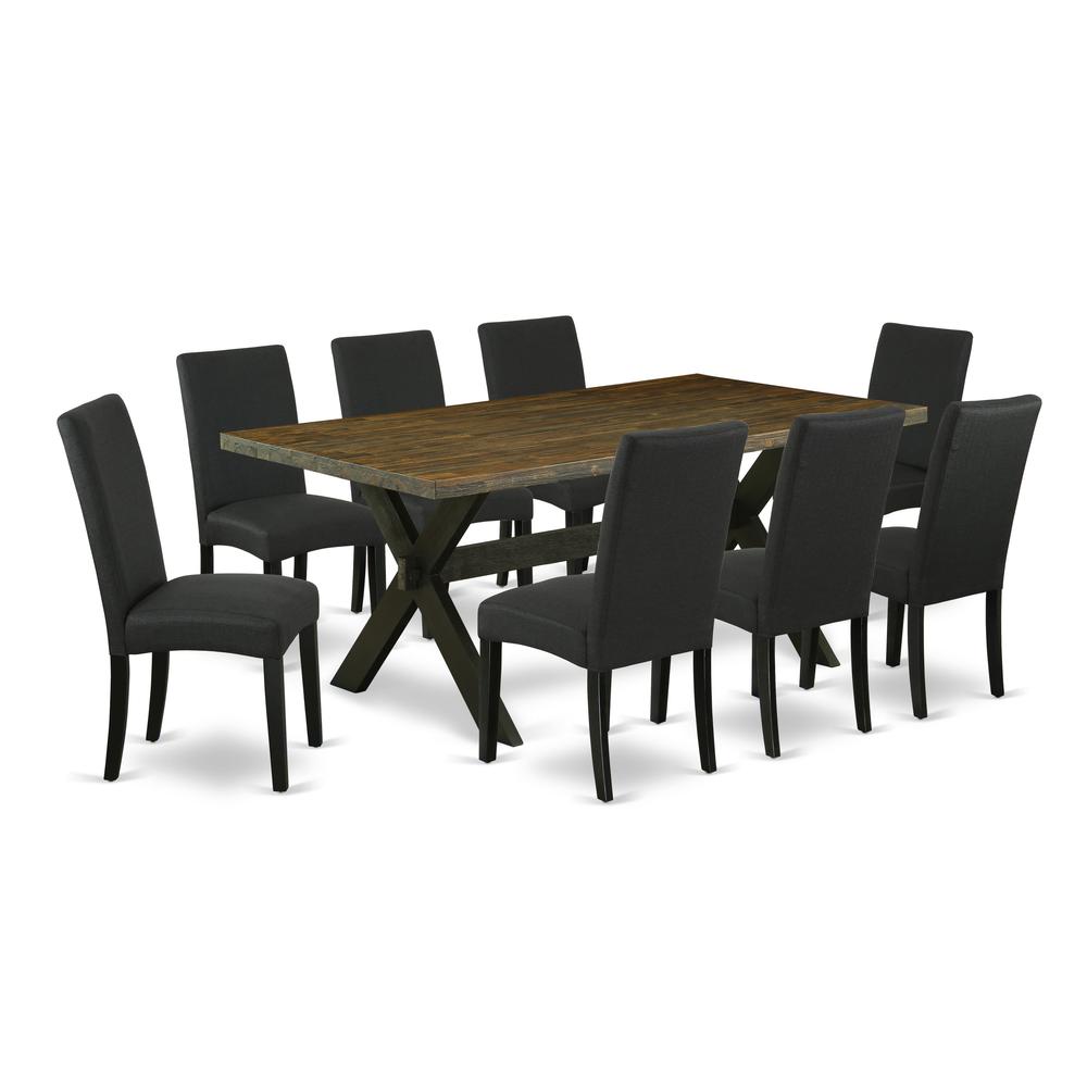9-Pc Dining Table Set- 8 Parson Dining Chairs By East West Furniture | Dining Sets | Modishstore