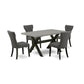 5-Piece Dining Set Included 4 Dining Chairs Upholstered Seat And High Button Tufted Chair Back And Rectangular Table By East West Furniture | Dining Sets | Modishstore