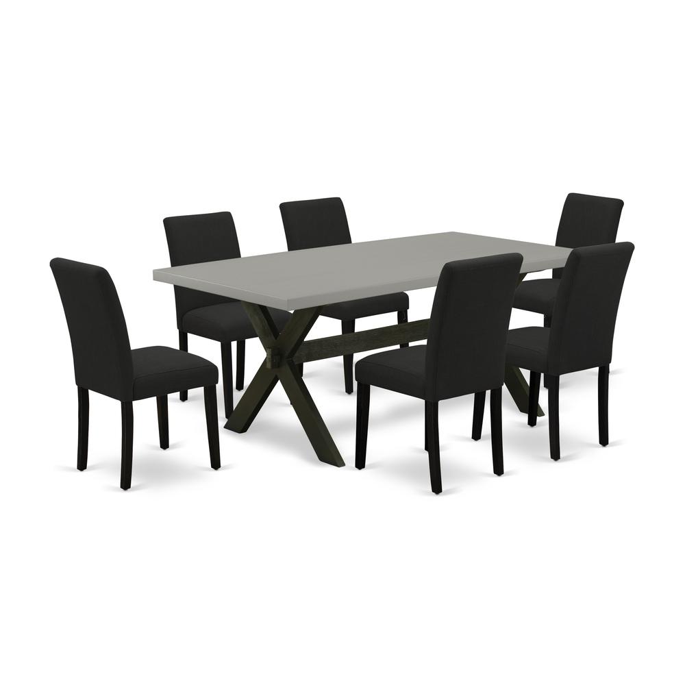 7-Piece Kitchen Table Set Includes 6 Dining Room Chairs By East West Furniture | Dining Sets | Modishstore