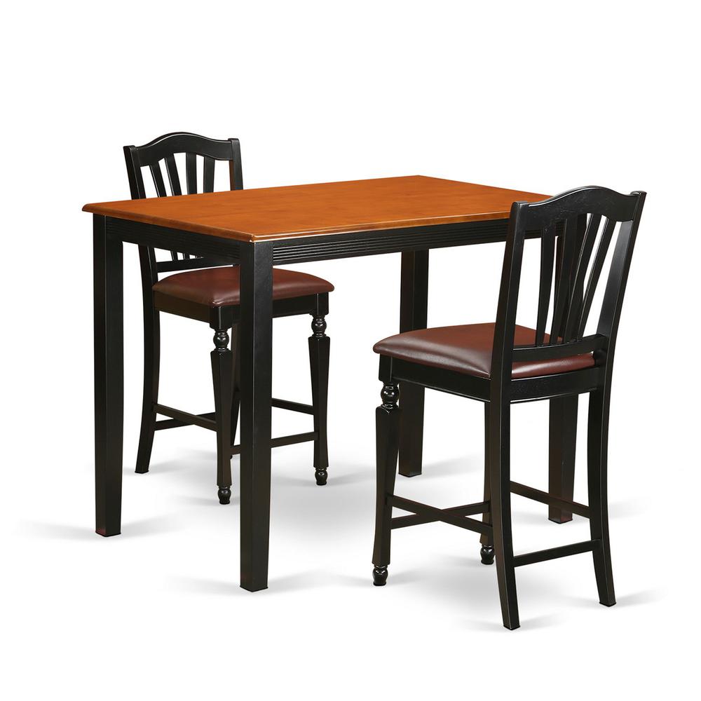 3 Pc Pub Table Set - Dining Table And 2 Counter Height Stool. By East West Furniture | Bar Stools & Table | Modishstore - 2