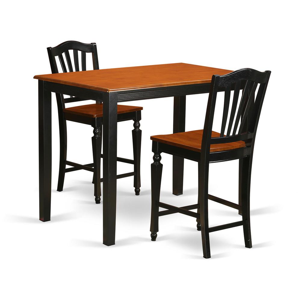 3 Pcpub Table Set-Pub Table And 2 Bar Stools By East West Furniture | Bar Stools & Table | Modishstore - 2