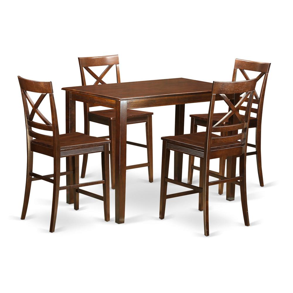 5 Pc Counter Height Dining Room Set-Pub Dining Table And 4 Dining Chairs. By East West Furniture | Bar Stools & Table | Modishstore - 6