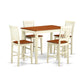 5 Pc Counter Height Set-Pub Table And 4 Bar Stools With Backs By East West Furniture | Bar Stools & Table | Modishstore - 2