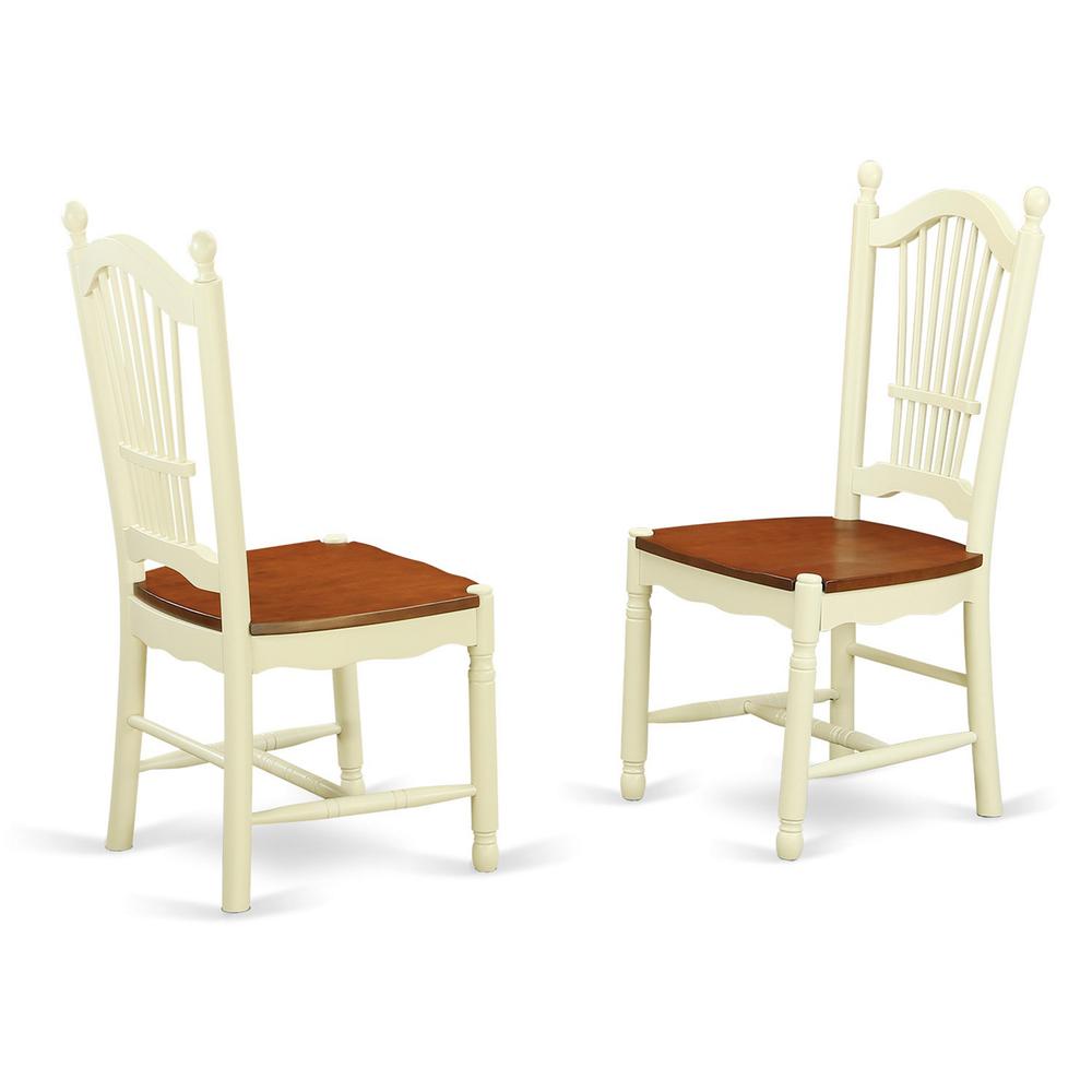 5 Pc Table And Chairs Set -Kitchen Dinette Table And 4 Dining Chairs By East West Furniture - Pldo5-Whi-W | Dining Sets | Modishstore - 4