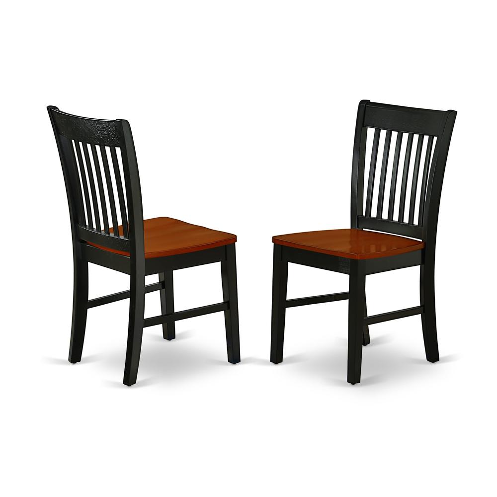 Dining Room Set Black & Cherry PLNO9-BCH-W By East West Furniture | Dining Sets | Modishstore - 4