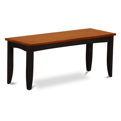 Parfait Dining Room Bench With Wood Seat In Black And Cherry Finish By East West Furniture | Benches | Modishstore - 2