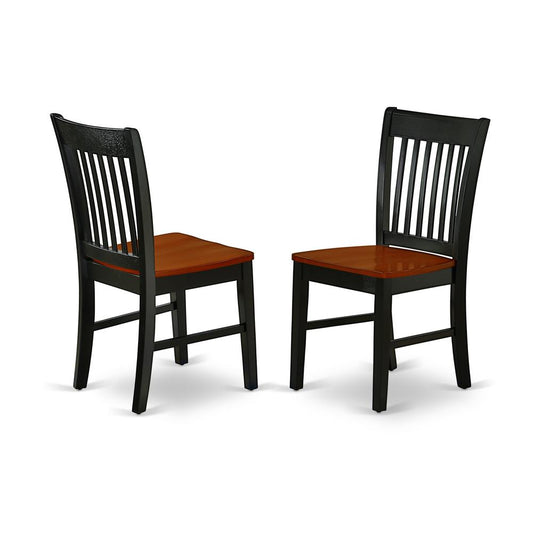 Dining Chair Black & Cherry NFC-BCH-W By East West Furniture | Dining Chairs | Modishstore