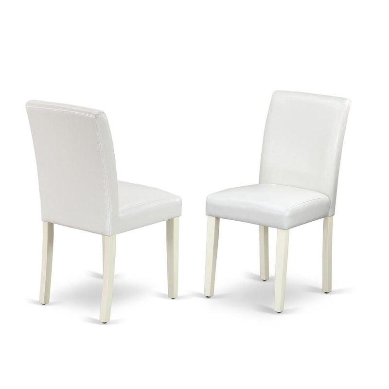 Dining Chair Linen White ABP2T64 By East West Furniture | Dining Chairs | Modishstore