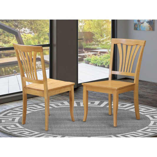 Avon Dining Room Chair Wood Seat - Oak Finish, Set Of 2 By East West Furniture | Dining Chairs | Modishstore