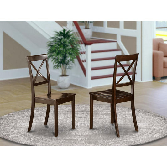 Boston X-Back Kitchen Chair With Wood Seat, Set Of 2 By East West Furniture | Dining Chairs | Modishstore