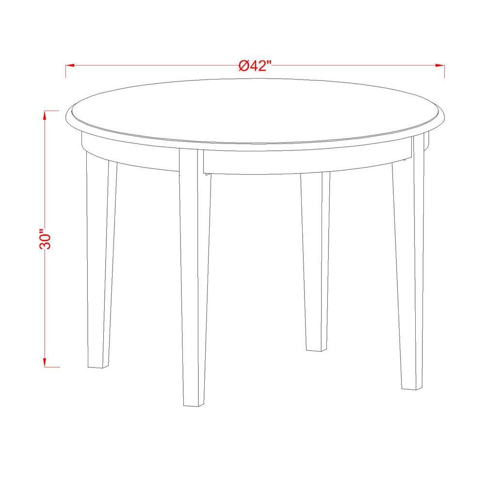 Boston Table 42" Round With 4 Tapered Legs By East West Furniture | Dining Tables | Modishstore - 6