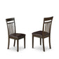 Capri Slat Back Kitchen Chair With Leather Upholstered Seat, Set Of 2 By East West Furniture | Dining Chairs | Modishstore - 2