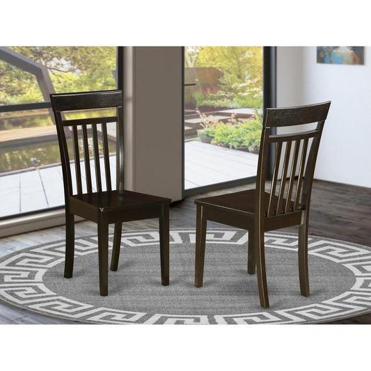 Capri Slat Back Kitche Dining Chair With Wood Seat, Set Of 2 By East West Furniture | Dining Chairs | Modishstore