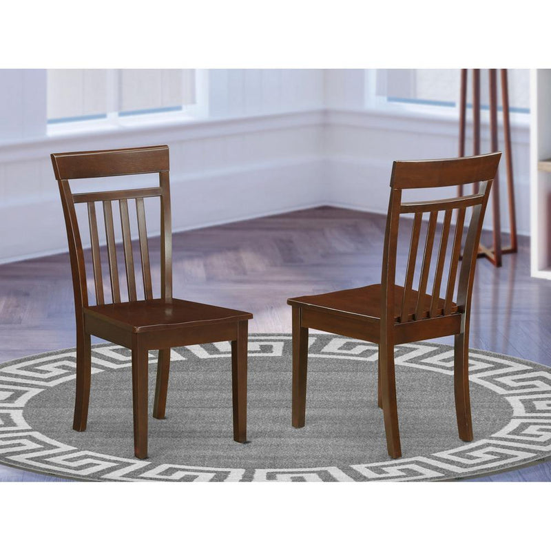 Capri Slat Back Chair For Dining Room With Wood Seat, Set Of 2 By East West Furniture | Dining Chairs | Modishstore