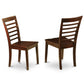 Milan Chair With Wood Seat - Mahogany Finish, Set Of 2 By East West Furniture | Dining Chairs | Modishstore - 2